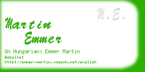 martin emmer business card